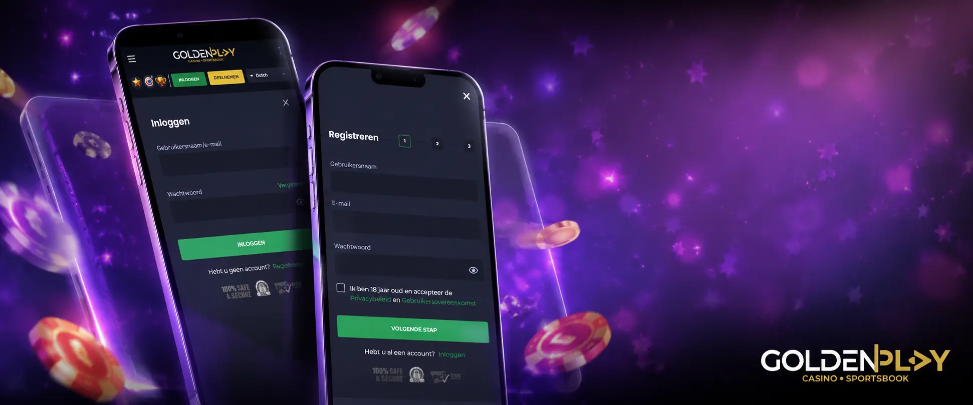 Mobiele ervaring bij Golden Play