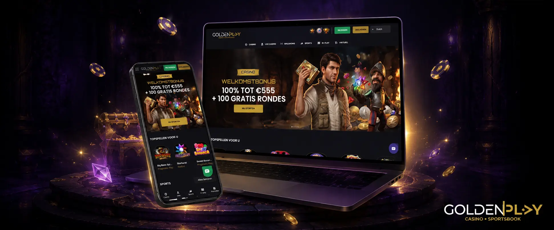 Registratie en inloggen bij Golden Play